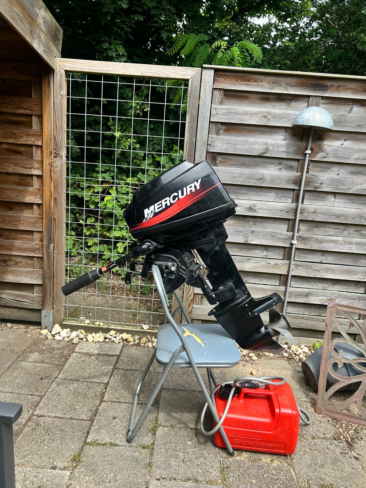 Mercury buitenboordmotor 15 pk kortstaart, Watersport en Boten, Buiten- en Binnenboordmotoren, Ophalen, 10 tot 30 pk, Gebruikt
