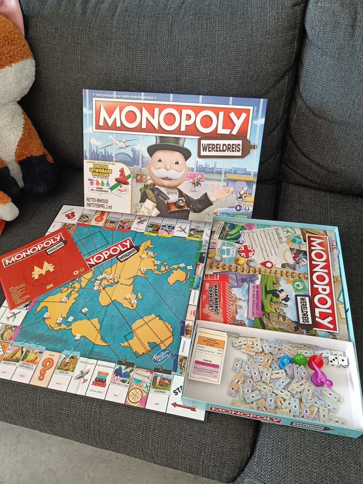 Monopoly Wereldreis - Zo goed als nieuw, Een of twee spelers, Ophalen of Verzenden, Zo goed als nieuw, Hasbro
