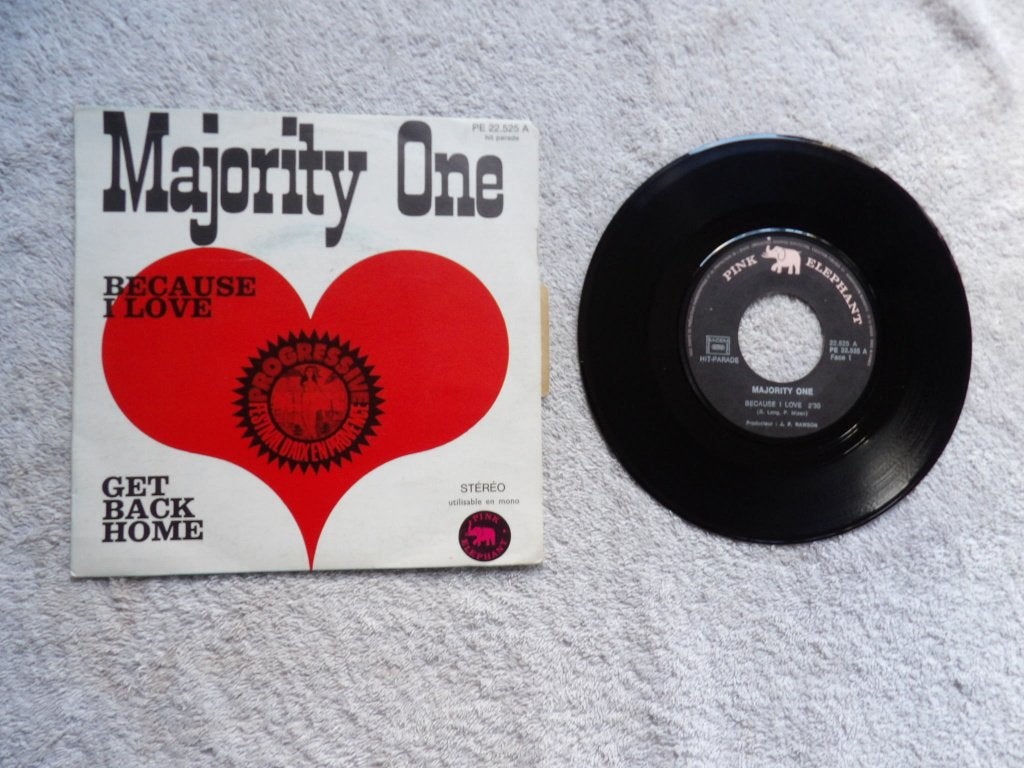 Majority One - because I love, Gebruikt, 7 inch, Ophalen of Verzenden, Pop