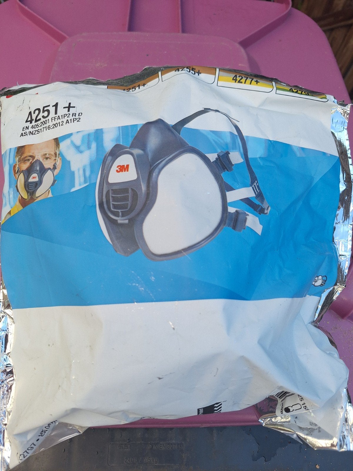 3m, Halfgelaatsmasker, spuitwerk, gereedschap,, 1x gebruikt, Ophalen of Verzenden, Nieuw, Halfgelaatsmaskers
