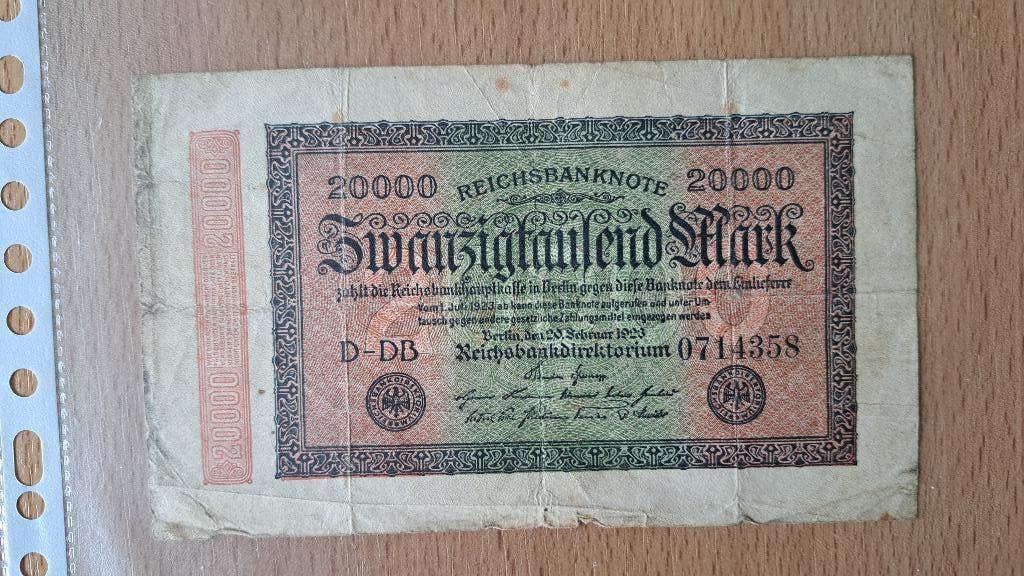 Oud Duits bankbiljet, Ophalen of Verzenden, Duitsland, Los biljet