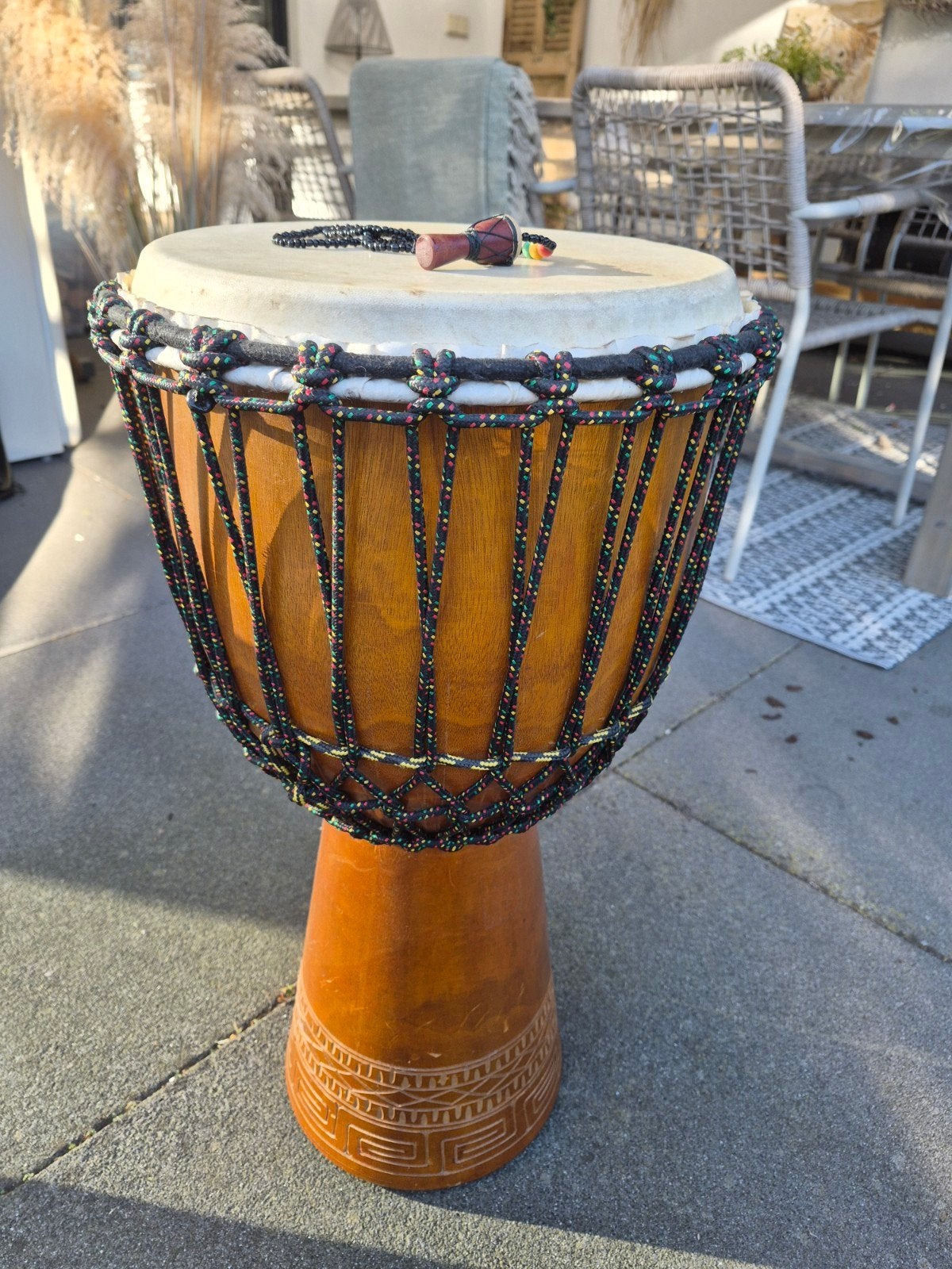 Mooie Djembe met draagtas, Ophalen of Verzenden, Zo goed als nieuw, Trommel