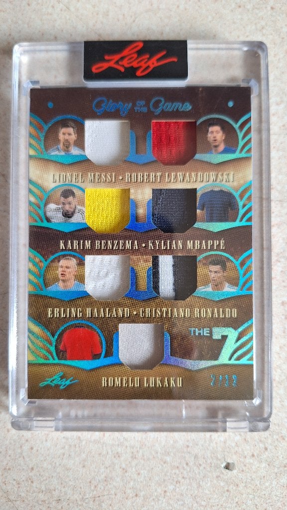 Messi/Haaland/Mbappe / Ronaldo enz card met matchworn !!, Ophalen of Verzenden, Zo goed als nieuw, Buitenlandse clubs, Shirt
