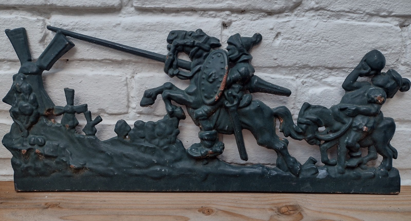 Gietijzer Wandornament Don Quichot., Antiek en Kunst, Ophalen of Verzenden