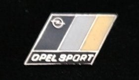 Opel Sport pin emaille- grijs- geel- zwart, Verzenden, Nieuw, Transport, Speldje of Pin