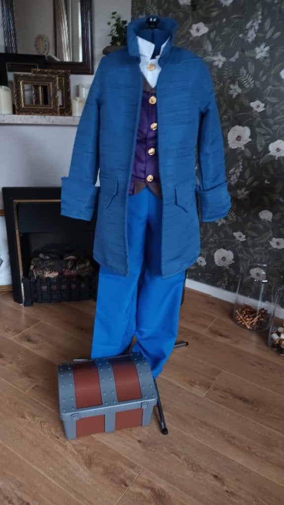 piraat schatkist broek jas zwart groen blauw maat 140, Ophalen of Verzenden, Nieuw, 134 t/m 140, Jongen of Meisje