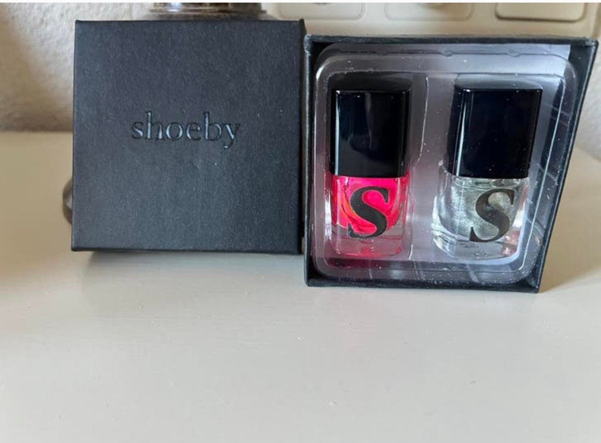 Shoeby nagellak cadeauset roze-zilver nieuw, Nieuw, Ophalen of Verzenden, Toebehoren, Handen en Nagels