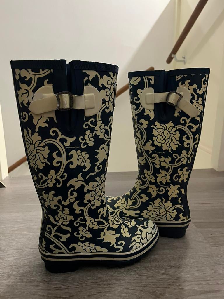 Evercreatures Delft regenlaarzen mt 37, Kleding | Dames, Schoenen, Ophalen of Verzenden, Zo goed als nieuw, Regenlaarzen