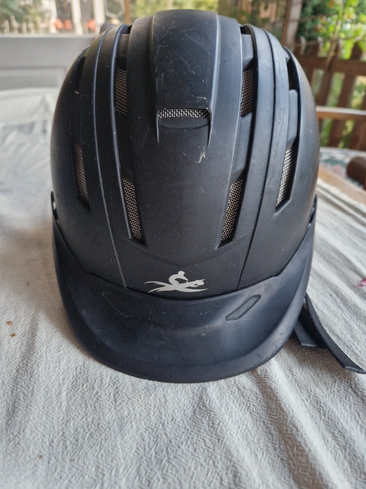 Cap zwart maat M 53 -57, Dieren en Toebehoren, Paardrijkleding, Gebruikt, Dressuur, Ophalen of Verzenden, Rijhelm/cap