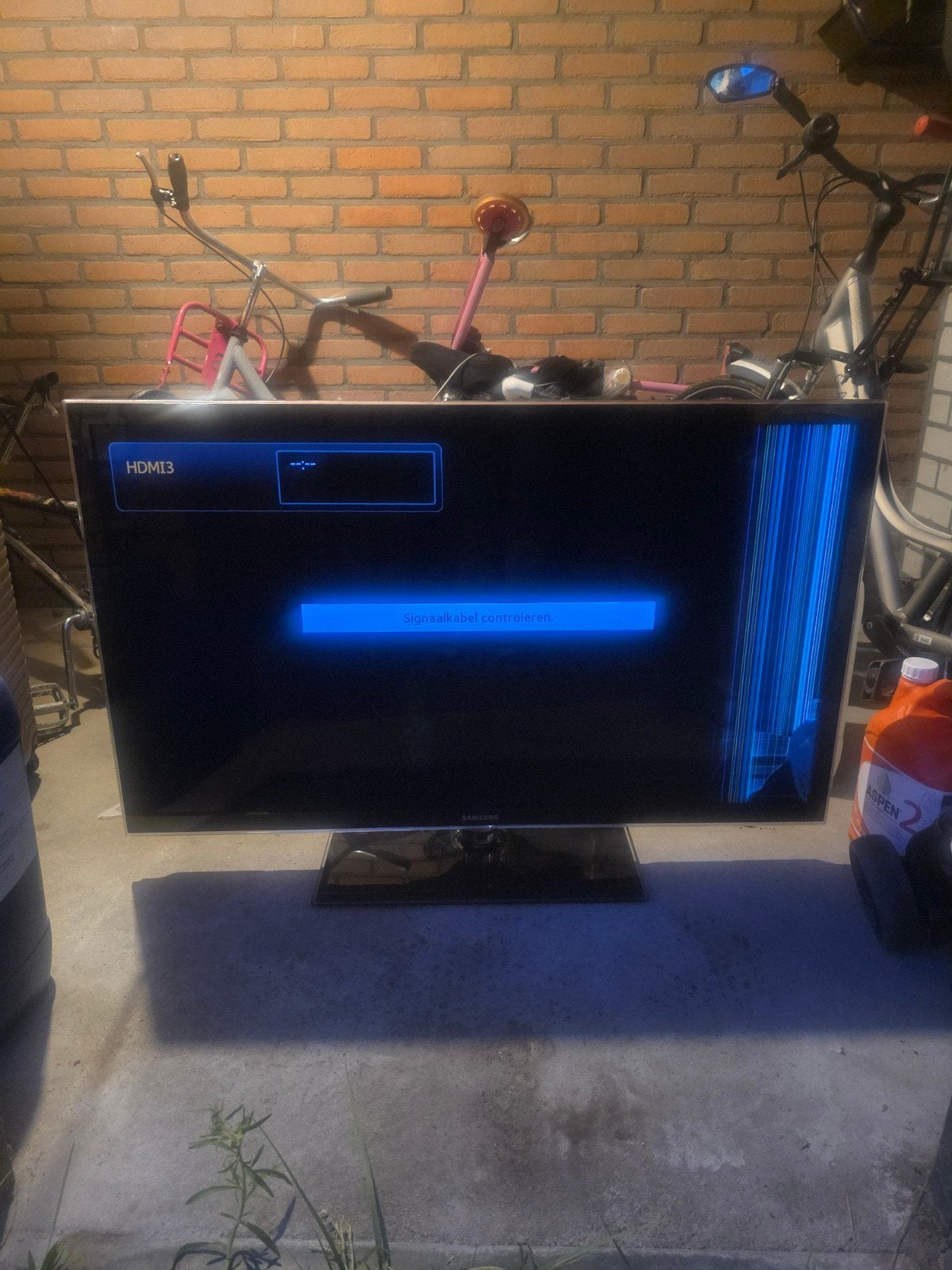Samsung TV (UE46D5000PW) met defect scherm - voor onderdelen, Ophalen, LED, Samsung, 100 cm of meer