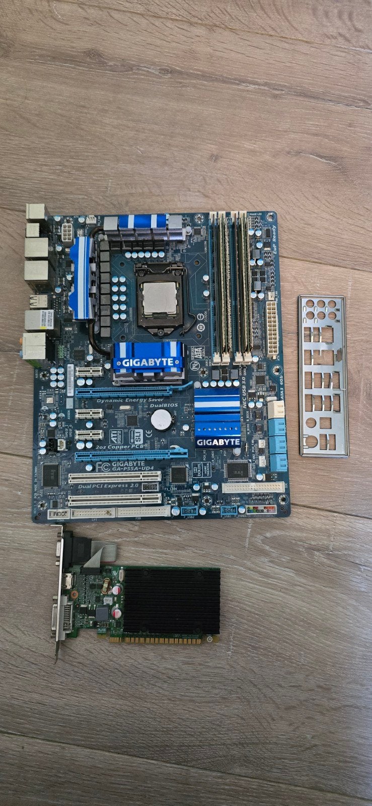 Gigabyte GA-P55A-UD4+Intel Core i7-860+12GB RAM+GPU, LGA 1156, Gebruikt, DDR3, Ophalen of Verzenden