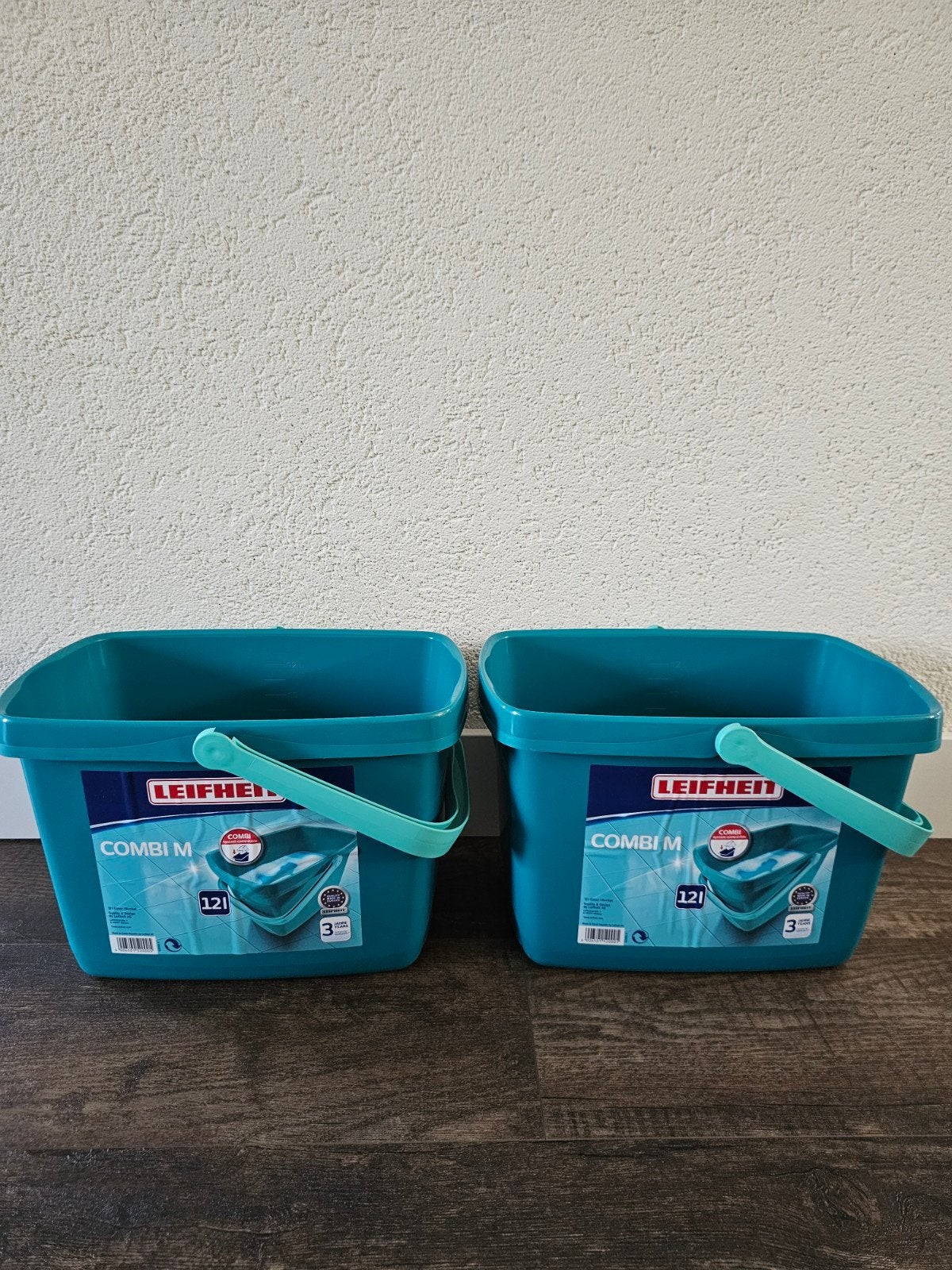 2x Leifheit Combi M emmer - 12L - Turquoise, Ophalen, Nieuw