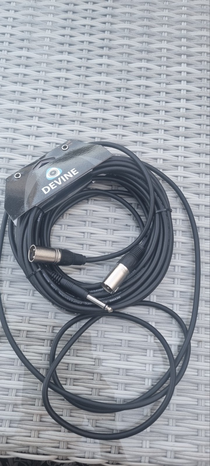 Devine VA1050M XLR male naar TS Jack 6.3mm kabel - 5m, Ophalen of Verzenden, Nieuw, Apparatuur