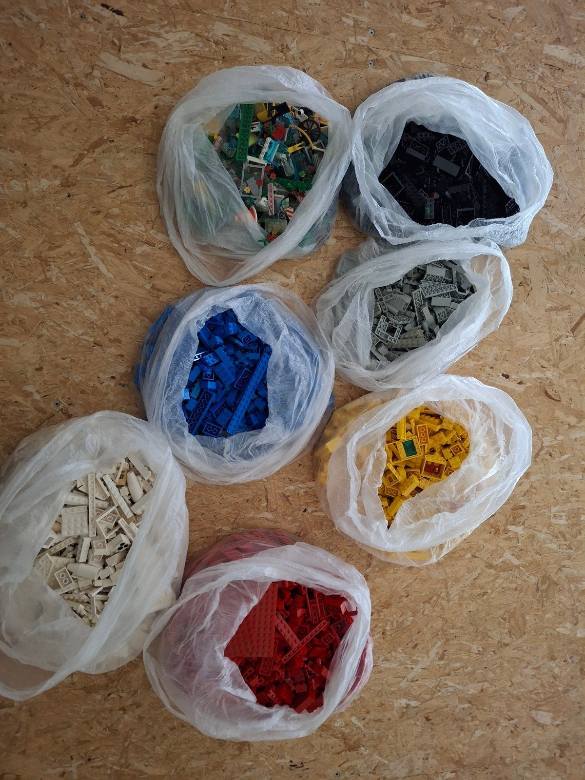 Grote partij diverse Lego stenen, gesorteerd op kleur, Gebruikt, Inclusief extra onderdelen, Lego, Ophalen of Verzenden