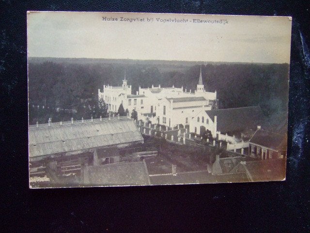 Huize Zorgvliet bij Vogelvlucht -Ellewoutsdijk (Fotoglans), Ophalen of Verzenden, Voor 1920, Utrecht