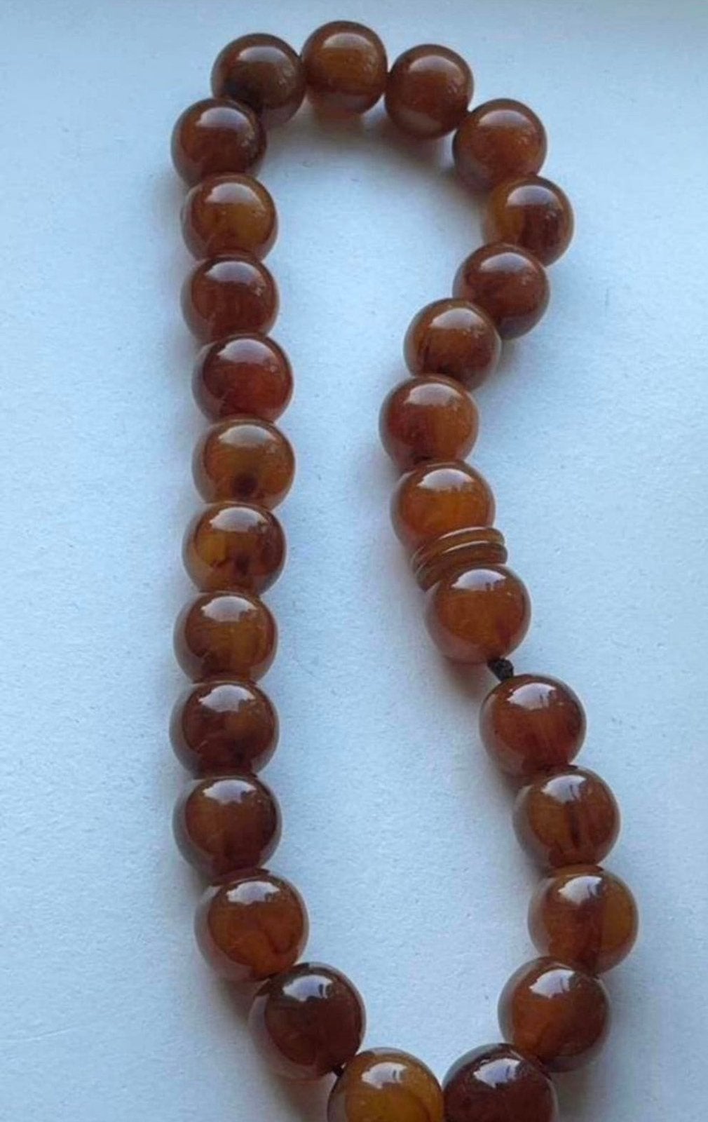 Antieke kralen ketting Bakeliet??, Ophalen of Verzenden, Overige materialen, Ketting