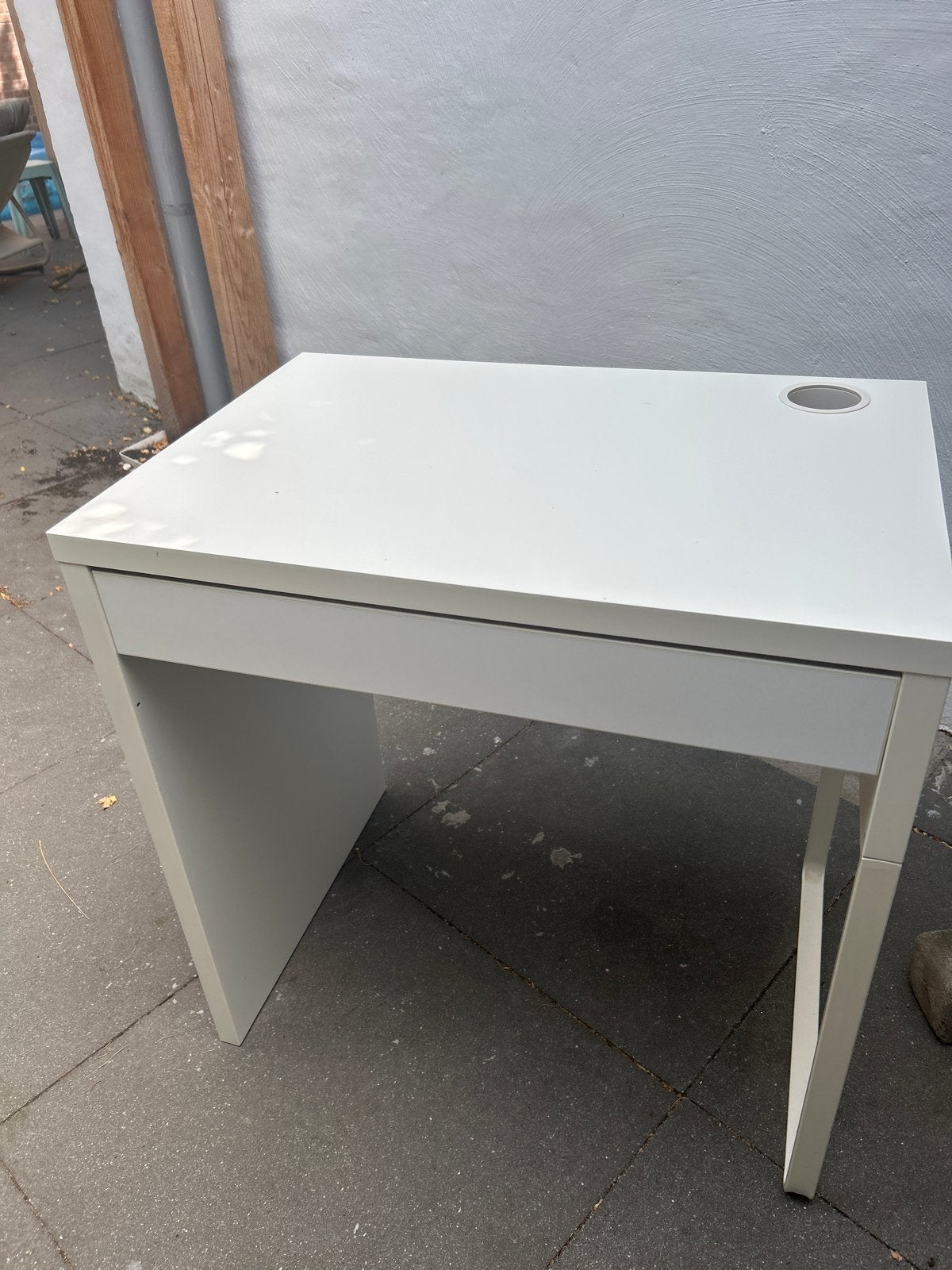 IKEA Micke Bureau met lade - Wit, Ophalen, Gebruikt, Met lades, Spaanplaat of MDF