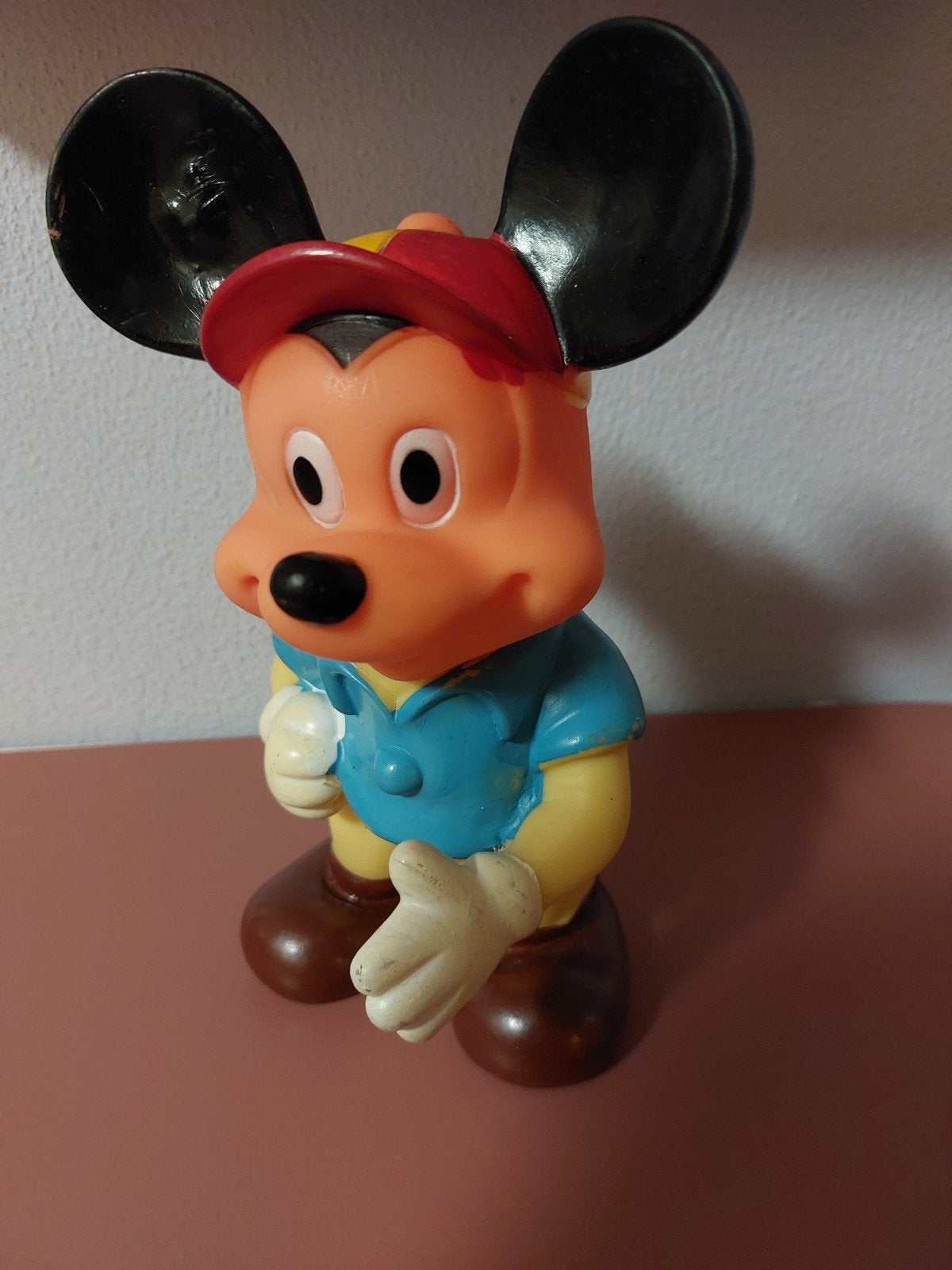 Mickey Mouse Pieppop  Vintage., Ophalen of Verzenden, Mickey Mouse, Zo goed als nieuw, Beeldje of Figuurtje