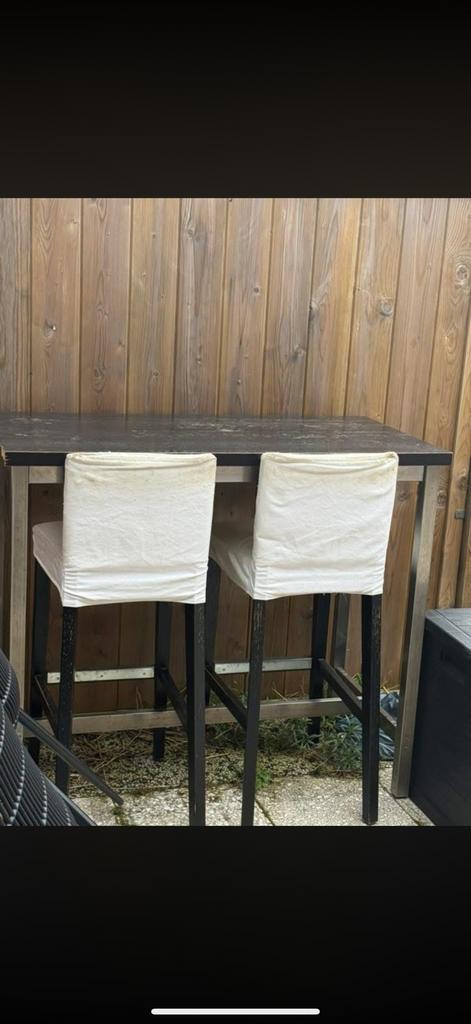 Ikea bartafel met 2 stoelen, Ophalen, Zo goed als nieuw