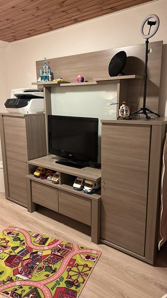 Complete woonkamer en eetkamer meubelen zgan, Ophalen, Eikenhout, Zo goed als nieuw, Minder dan 100 cm