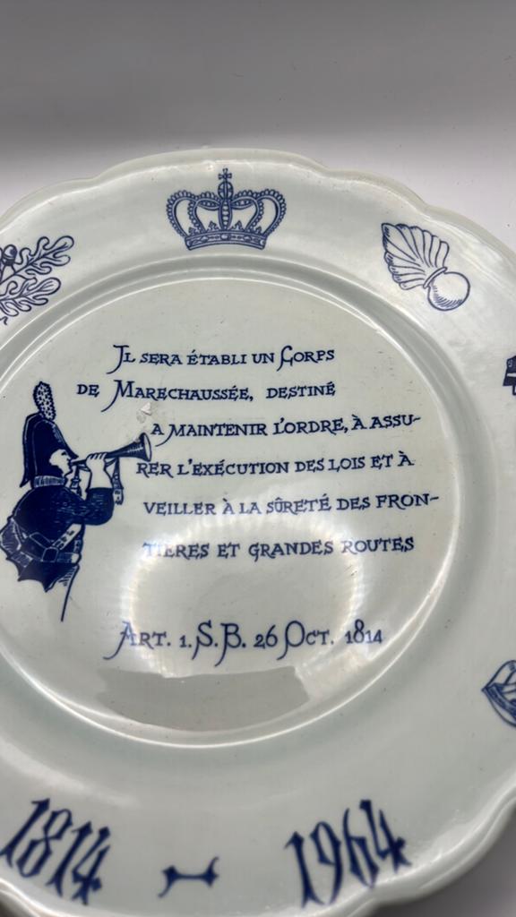 Herdenkingsbord Koninklijke Marechaussee 1814-1964, Antiek en Kunst, Ophalen of Verzenden