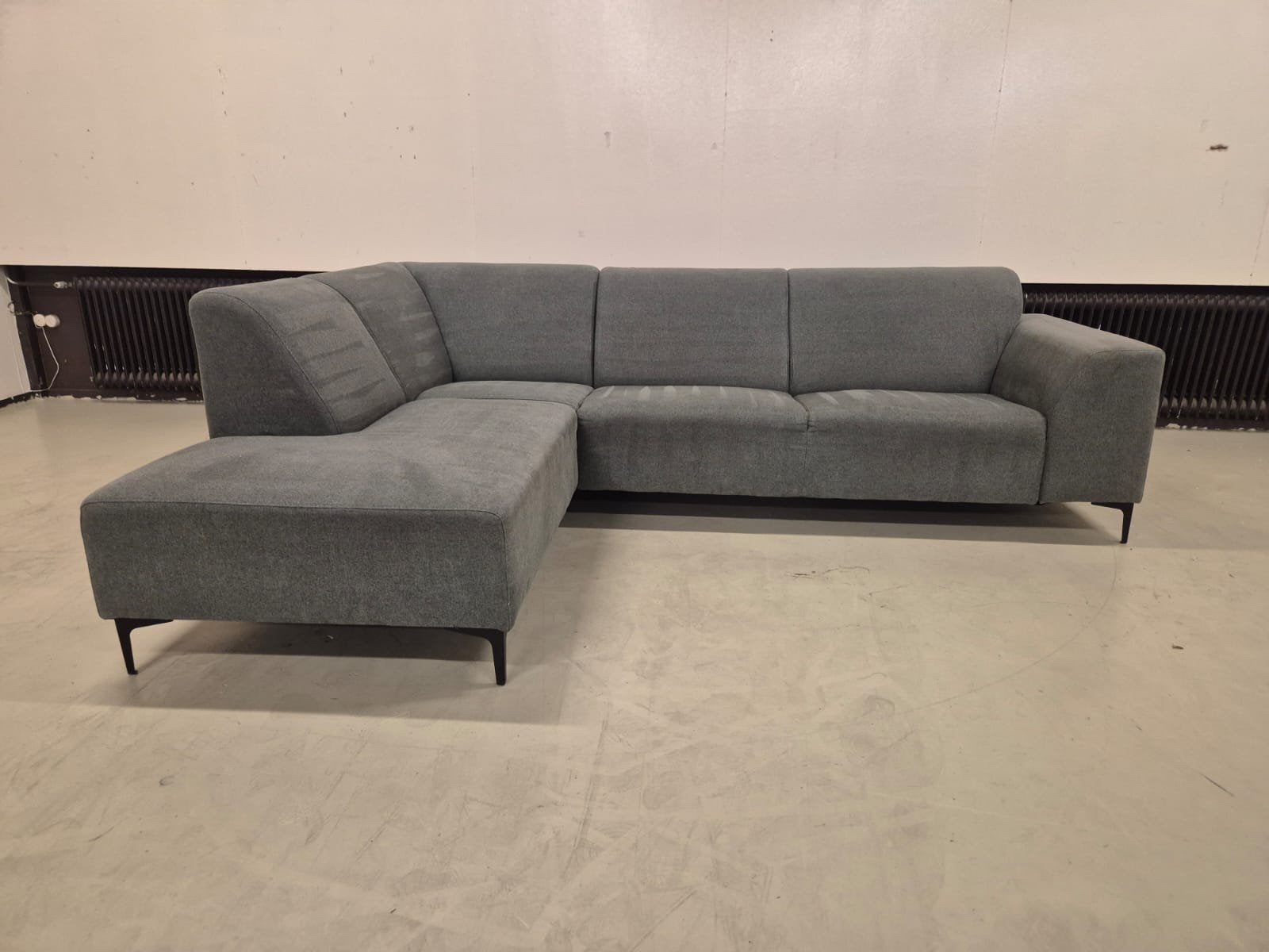 Feelings Malta - Hoekbank - Groen - Stof - Sale - Design, 250 tot 300 cm, Gebruikt, Ophalen of Verzenden, 150 cm of meer