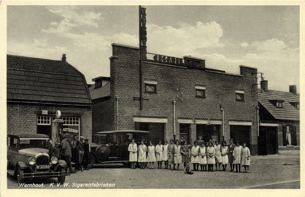 Wernhout. K.V.W. Sigarenfabrieken - ongelopen, Verzamelen, Verzenden, 1920 tot 1940, Ongelopen, Noord-Brabant