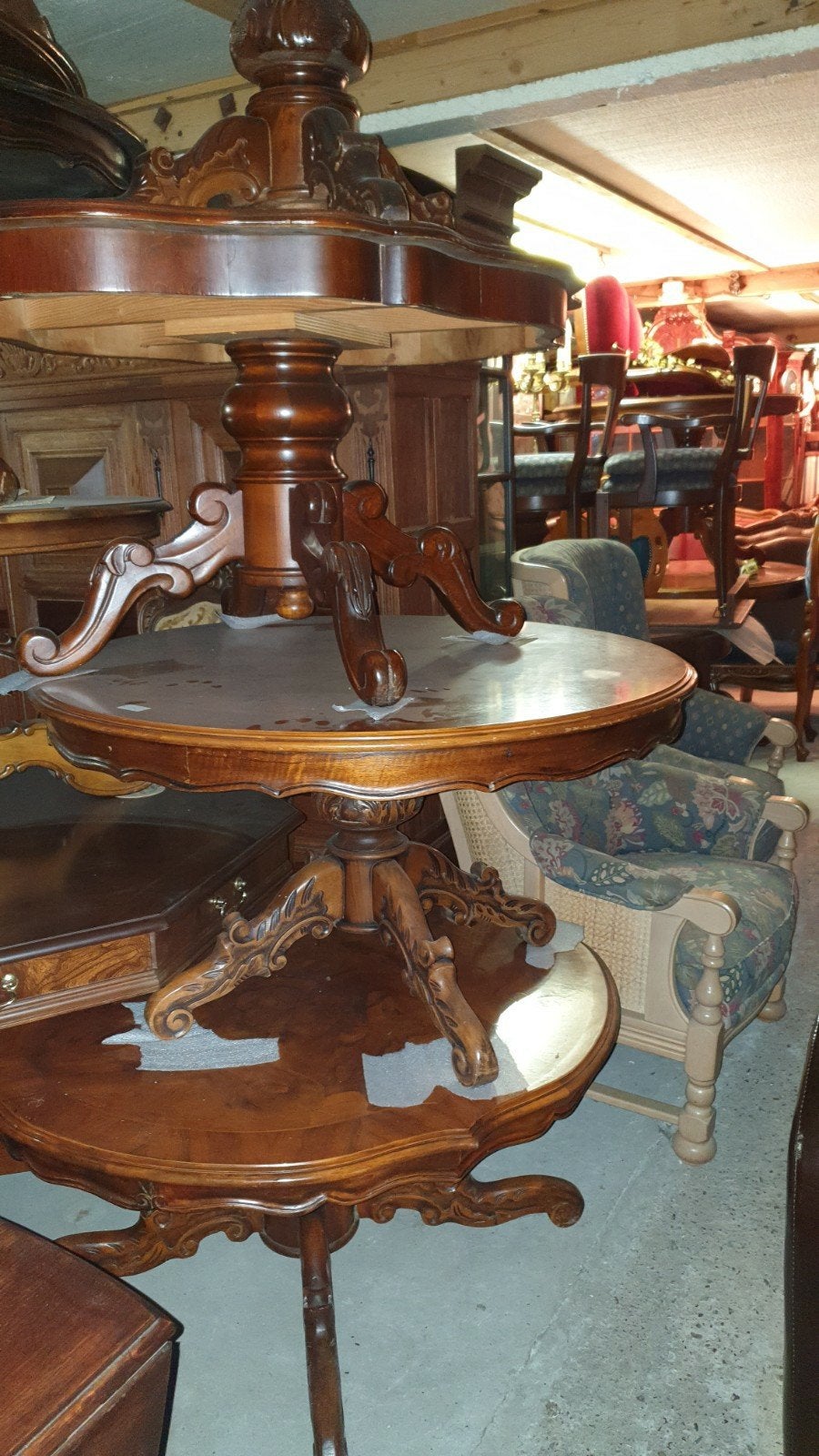 Antieke Barok Salontafel - Prachtig Houtsnijwerk, Ophalen