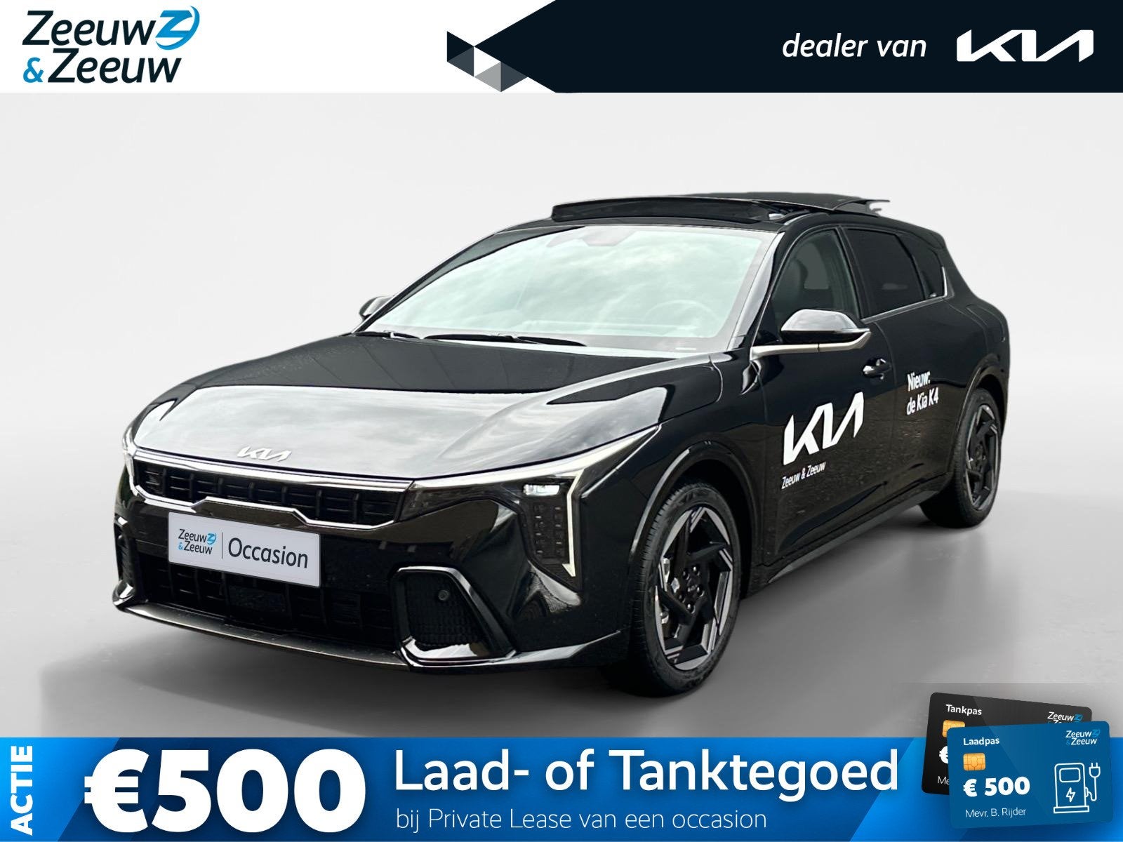 Kia K4 1.0 T-GDi MHEV GT-Line Launch Edition (pano) | Stoel, Auto's, Zwart, Bedrijf, 3 cilinders, Hatchback