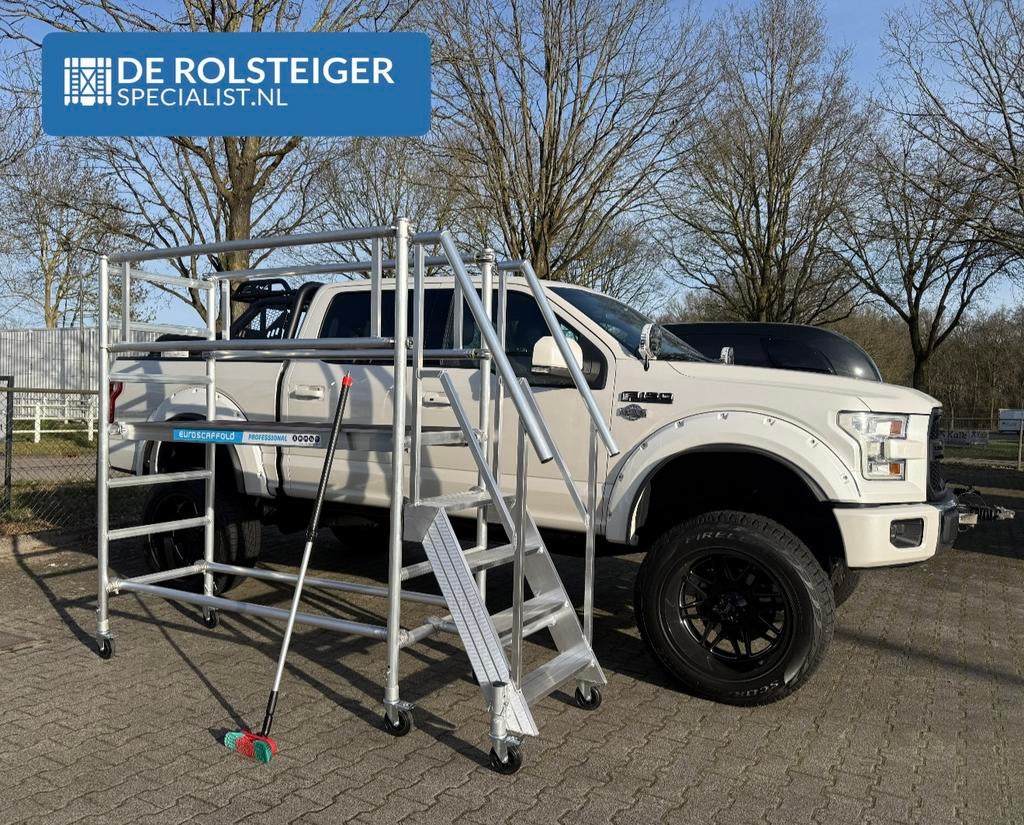 Platform rolsteiger / bordes steiger / was rolsteiger UNIEK!, Doe-het-zelf en Verbouw, Steigers, Ophalen of Verzenden, Zo goed als nieuw