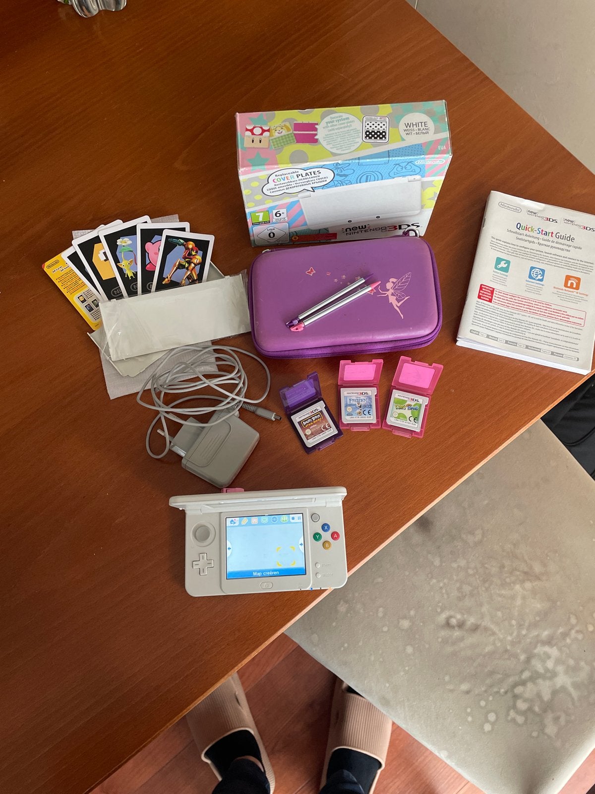 Nintendo 3DS met games en accessoires, Wit, Ophalen of Verzenden, 3DS, Gebruikt