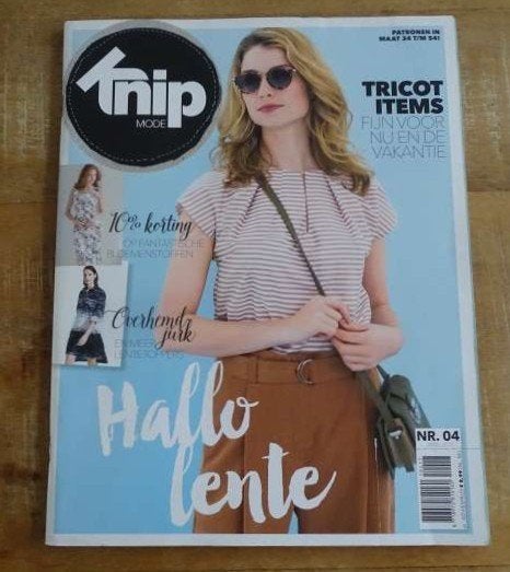 Knipmode nr. 4 april 2017 alle patronen maat 34 t/m 54 XL, Hobby en Vrije tijd, Verzenden, Zo goed als nieuw, Vrouw, Knipmode