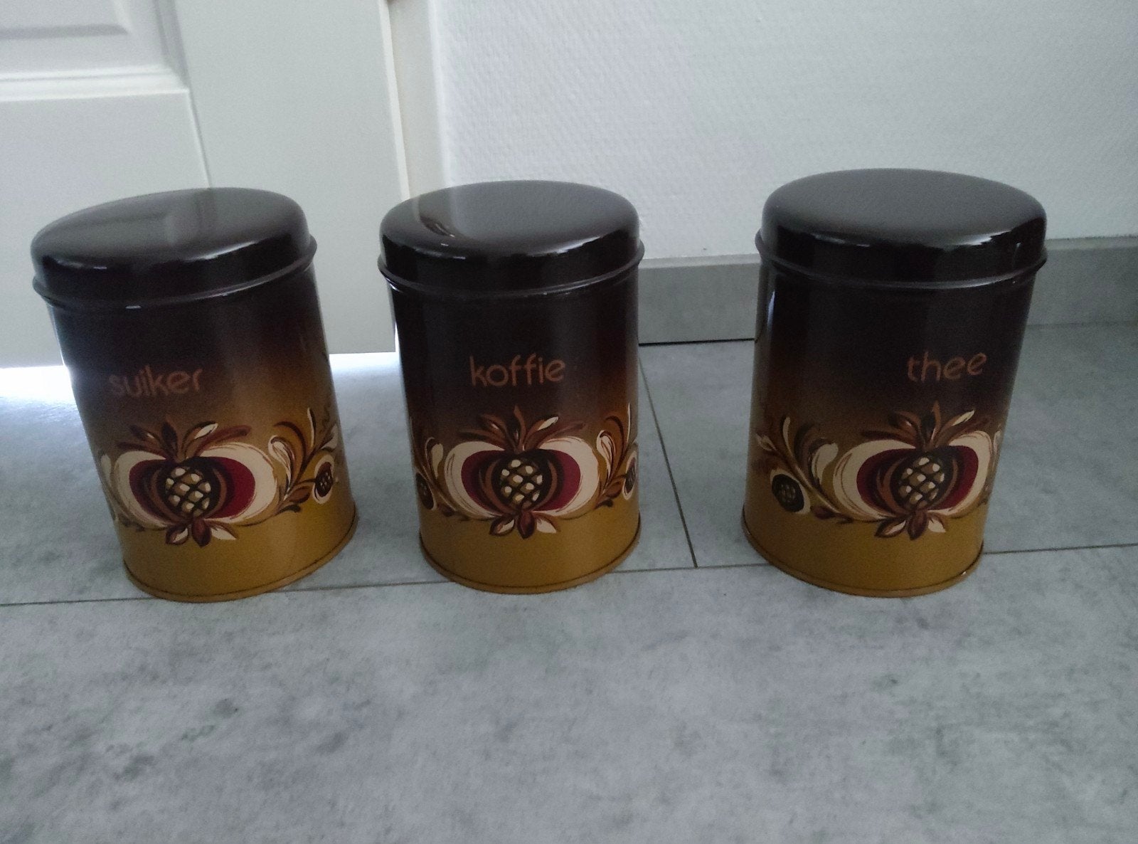 Koffie / thee / suiker bussen, Ophalen of Verzenden, Zo goed als nieuw