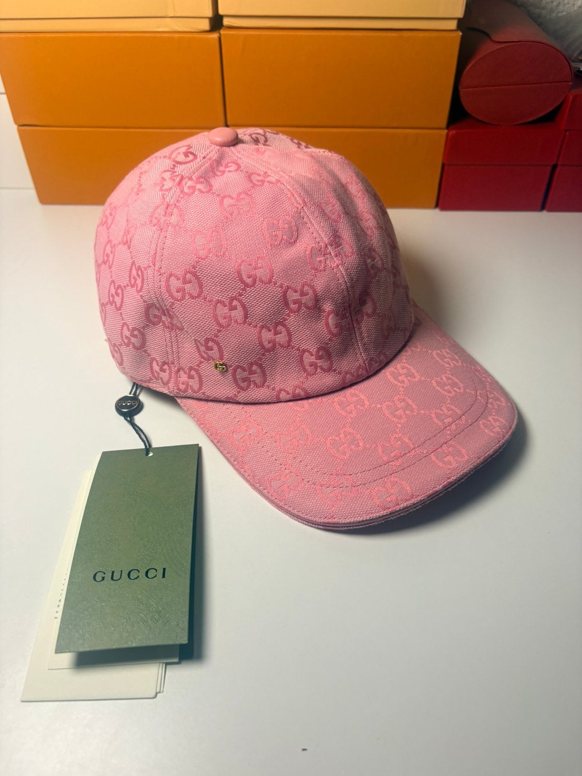 Gucci Pet/Cap Roze, Verzenden, Nieuw, 57 cm (M, 7⅛ inch) of minder, Pet