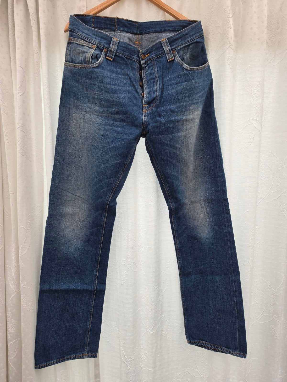 Nudie Jeans Co Hank Rey W36 L34  ZGAN, W36 - W38 (confectie 52/54), Blauw, Ophalen of Verzenden, Zo goed als nieuw