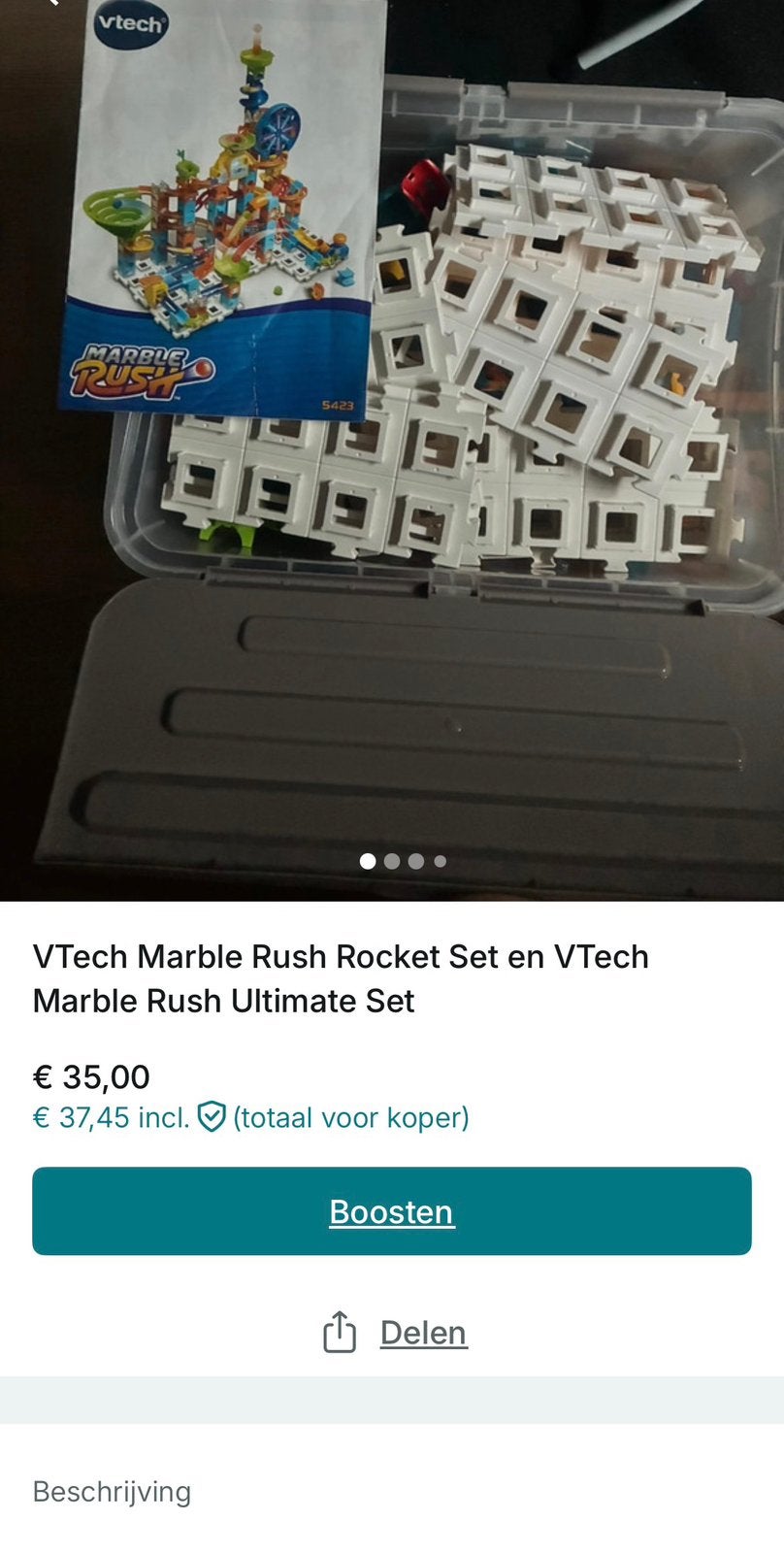V-tech knikkerbaan, Ophalen, Zo goed als nieuw, 4 tot 6 jaar