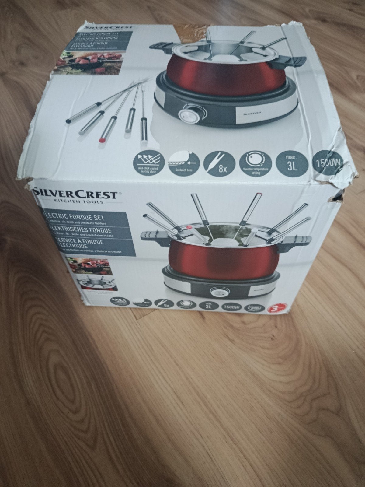Nieuwe Silvercrest Elektrische Fondueset SFE 1500 D3, Witgoed en Apparatuur, Fonduesets, Nieuw, Fondueset, Elektrisch, Ophalen