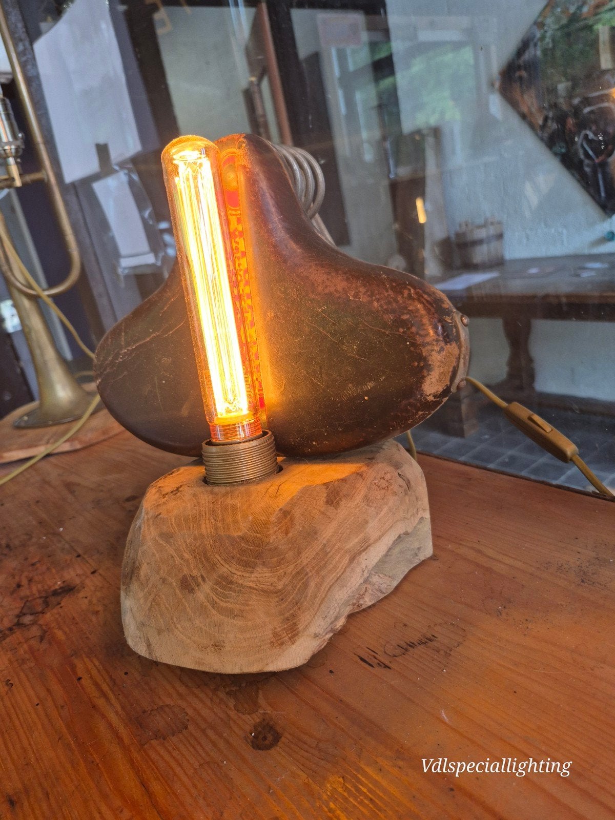 Unieke Fietszadel Lamp - Industriële Stijl, Ophalen of Verzenden