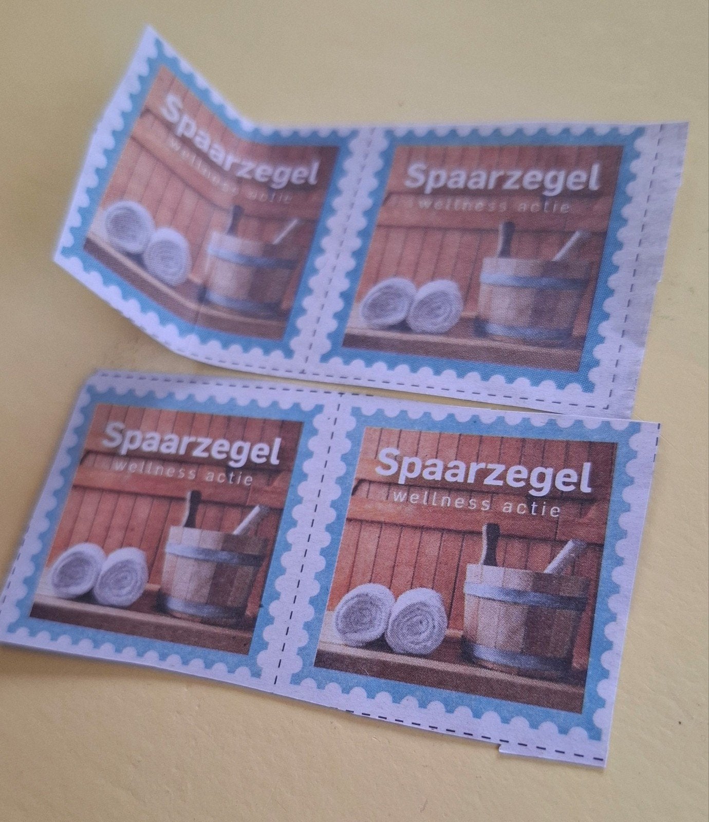 aantal spaarzegeltjes sauna over!, Ophalen of Verzenden, Winkel, Super of Benzinepomp, Zegels, Bonnen of Punten