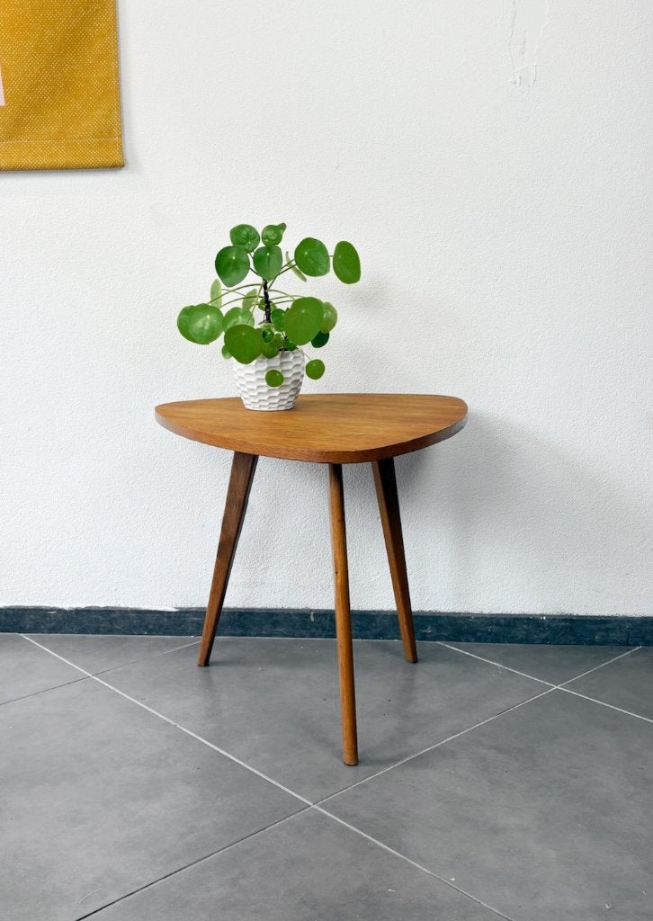 Vintage driehoekige bijzettafel, Gebruikt, Vintage, 55 tot 75 cm, Overige vormen