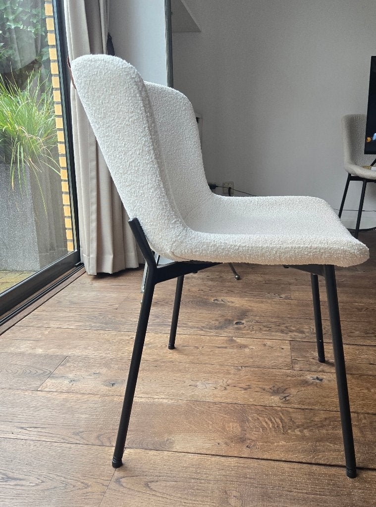 4 Eetkamerstoelen, Ophalen, Wit, Zo goed als nieuw, Vier