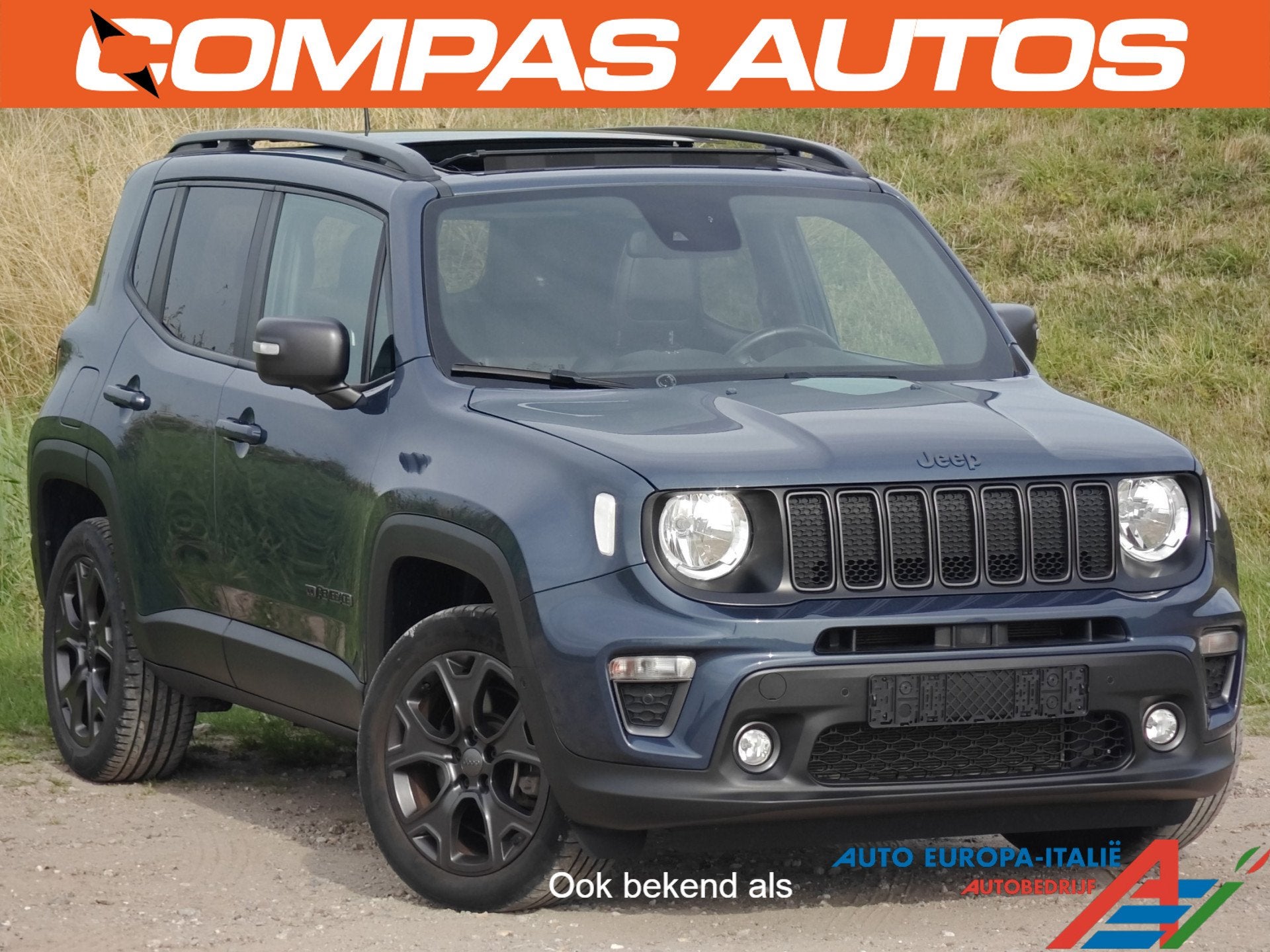 Jeep Renegade 240pk Plug-in Hybrid 80th Anniversary | Panora, Auto's, Jeep, Automaat, Gebruikt, Zwart, Blauw