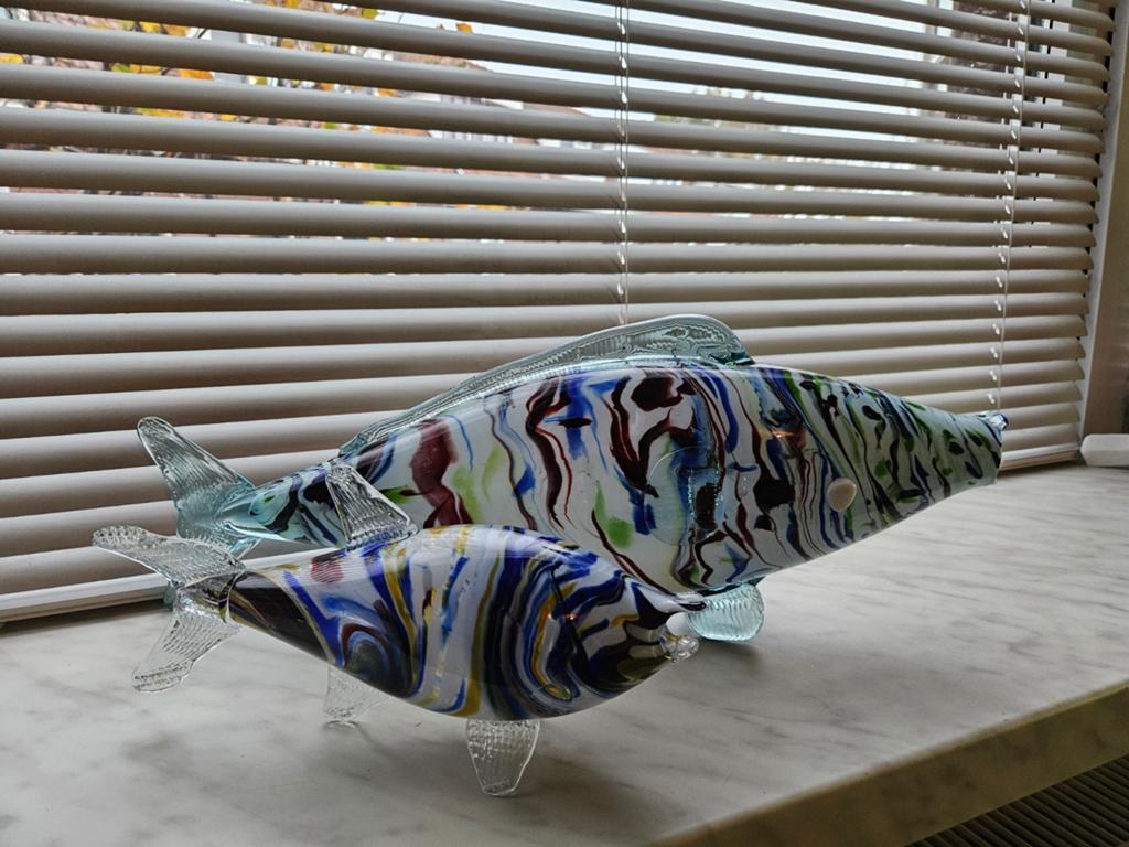 Glazen vissen decoratie - Murano stijl, Antiek en Kunst, Ophalen
