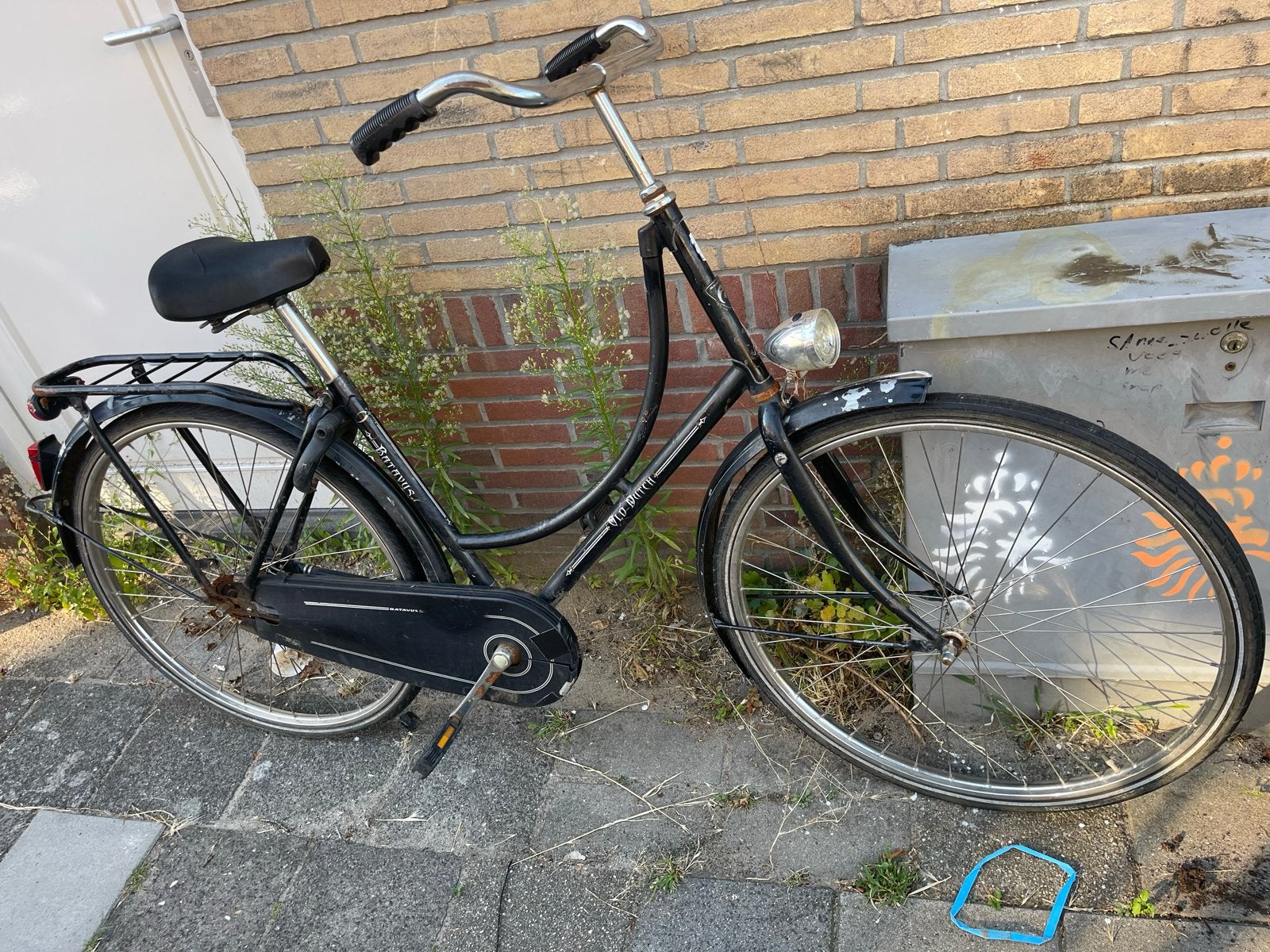 Twee stationsfietsen met verlichting, Overige merken, Terugtraprem, Ophalen of Verzenden, 53 tot 56 cm
