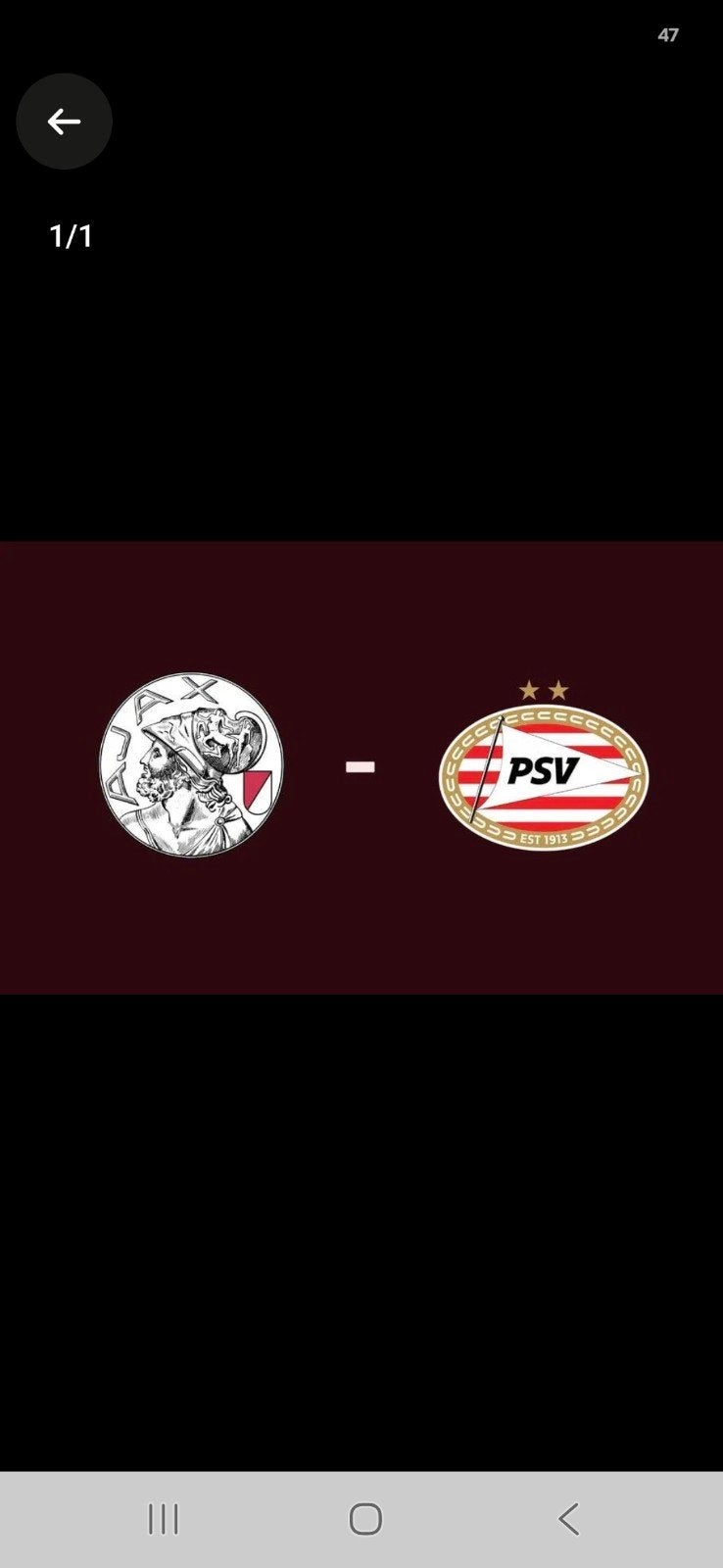 ajax-psv fside kaart, Eén persoon, Februari