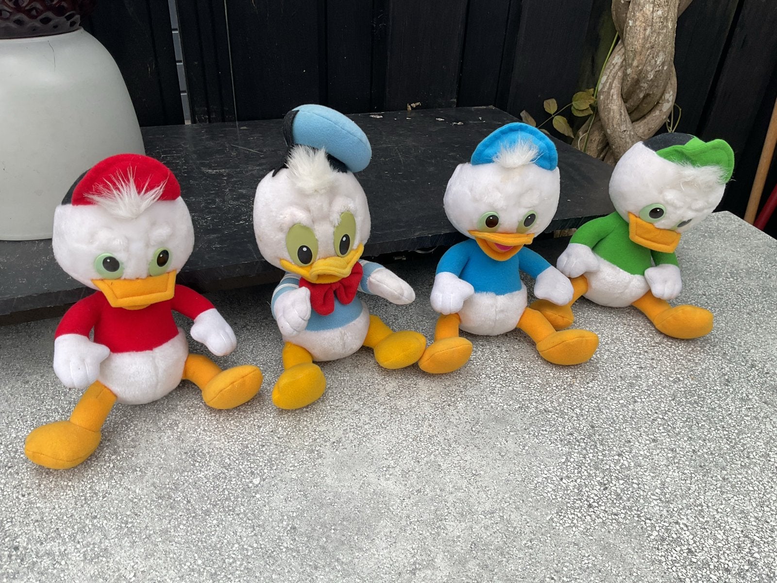 Set van 4 Kwik, Kwek en Kwak knuffels, Kinderen en Baby's, Speelgoed | Knuffels en Pluche, Ophalen, Gebruikt, Disney, Meerkleurig