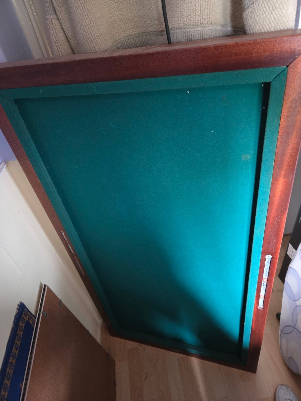 Biljarttafel 140x70 cm inclusief 2 keuen, Ophalen, Gebruikt, Biljarttafel