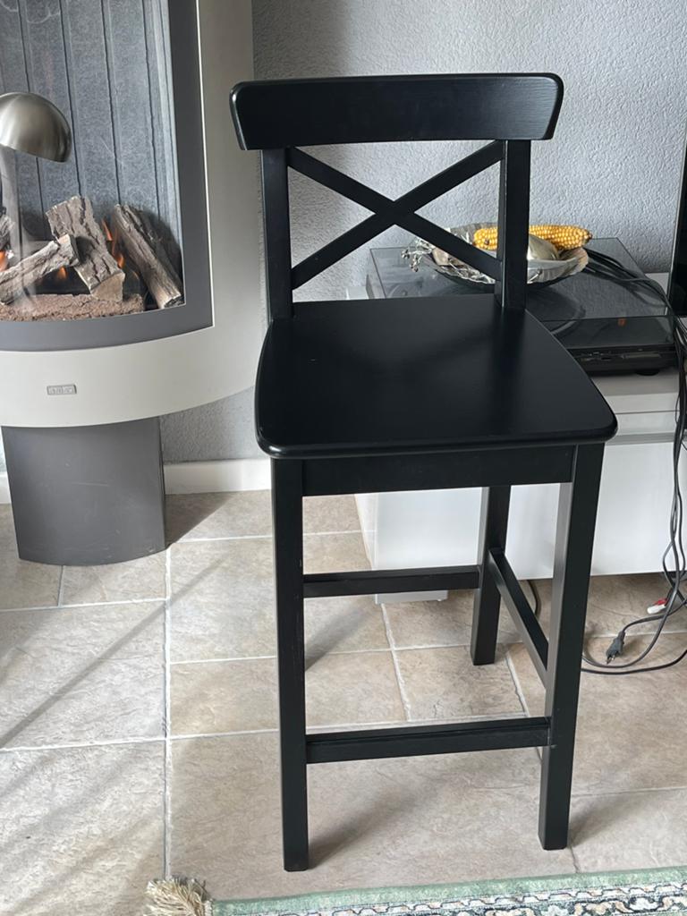 Rosentorp barkruk, Huis en Inrichting, Stoelen, Ophalen of Verzenden, Zwart, Hout, Eén