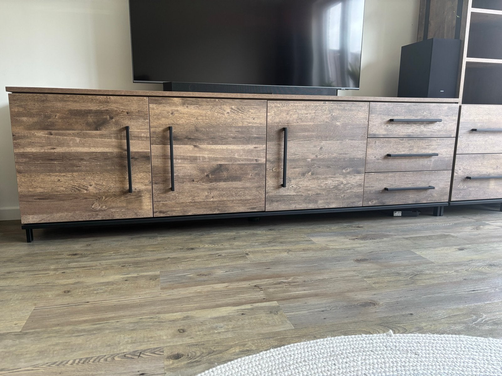 Woonexpress dressoir Middelburg - Stoer en Modern, Ophalen, Zo goed als nieuw, 200 cm of meer, Met lade(s)
