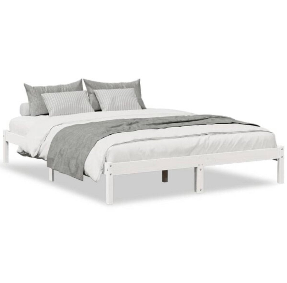 Bed, nieuw in doos, 160x220cm! Nog zelf op te bouwen, Ophalen, Wit, 160 cm, Hout
